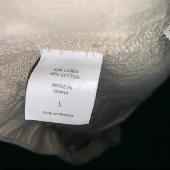 New York & Company Cream Linen Pants Size Large - Picture 7 of 7